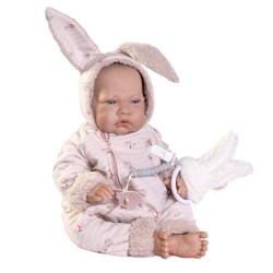 80110 Кукла Реборн Анна в костюме зайчика, 40 см, мягконабивная